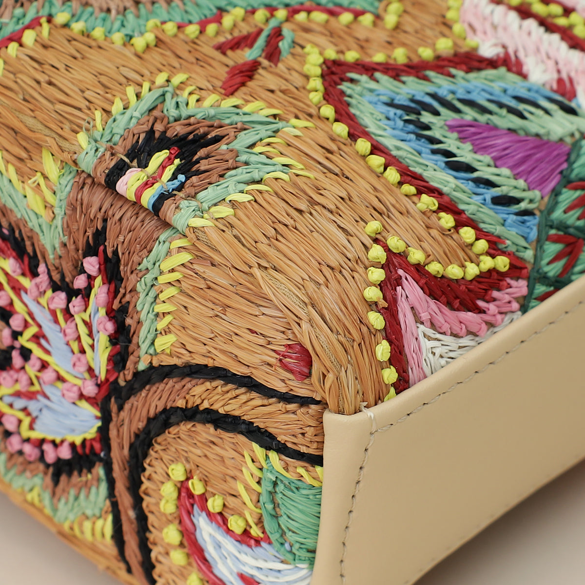 Christian Dior Multicolor Lady D-Joy Medium Raffai Albero della Vita Embroidery Bag-Christian Dior-THE CLOSET