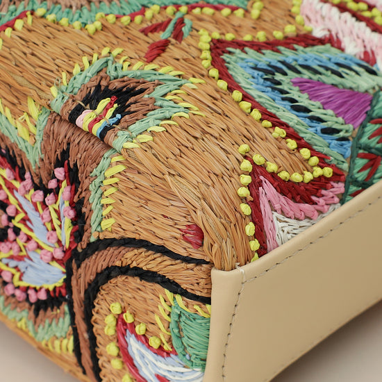 Christian Dior Multicolor Lady D-Joy Medium Raffai Albero della Vita Embroidery Bag-Christian Dior-THE CLOSET