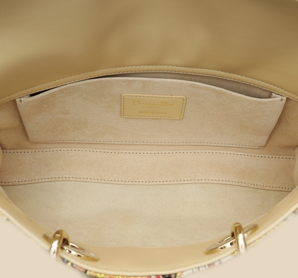 Christian Dior Multicolor Lady D-Joy Medium Raffai Albero della Vita Embroidery Bag-Christian Dior-THE CLOSET