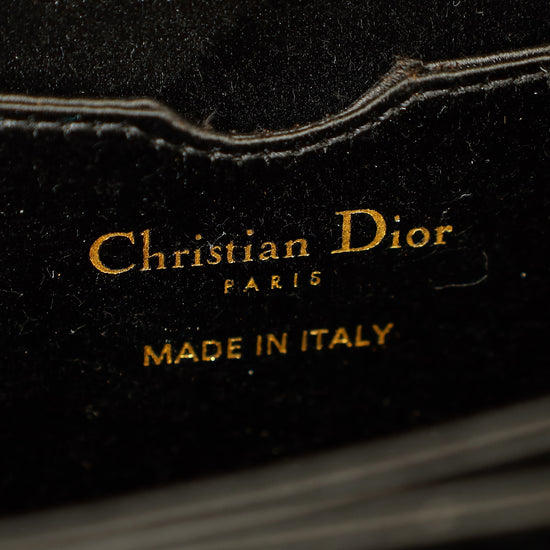 Christian Dior Black D-Bee Satin Evening Clutch Bag-Christian Dior-THE CLOSET