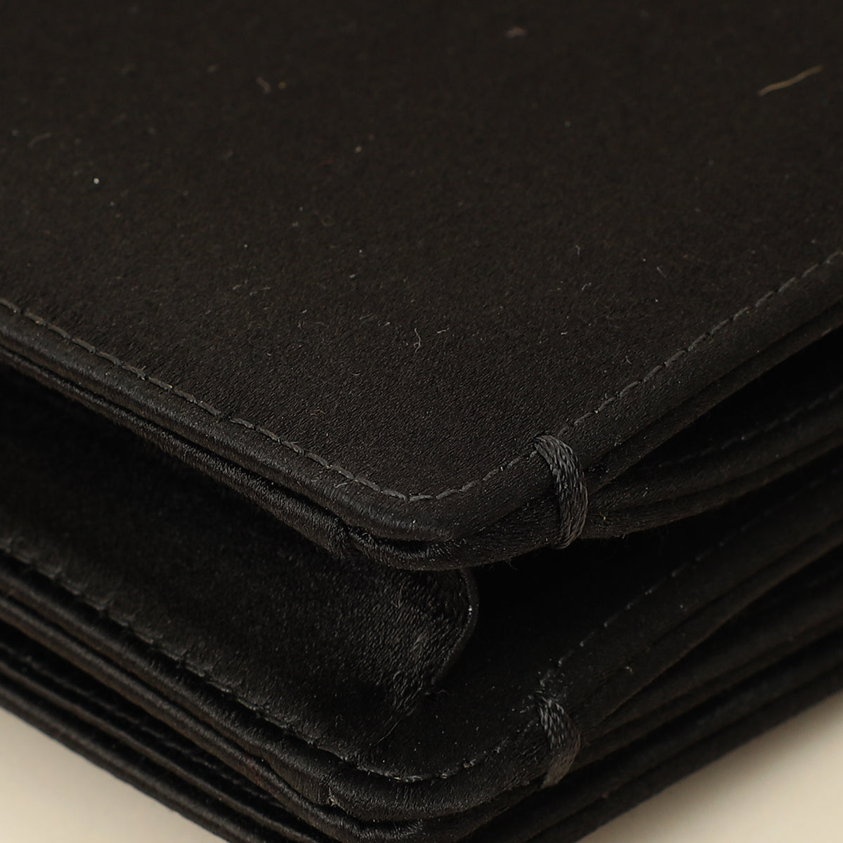 Christian Dior Black D-Bee Satin Evening Clutch Bag-Christian Dior-THE CLOSET