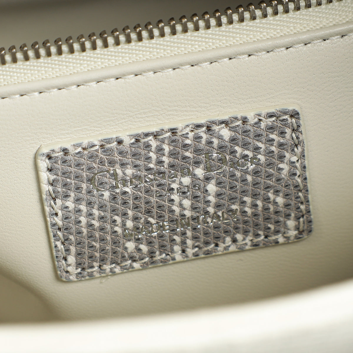 Christian Dior White Ombre Lizard Lady Dior Small Bag