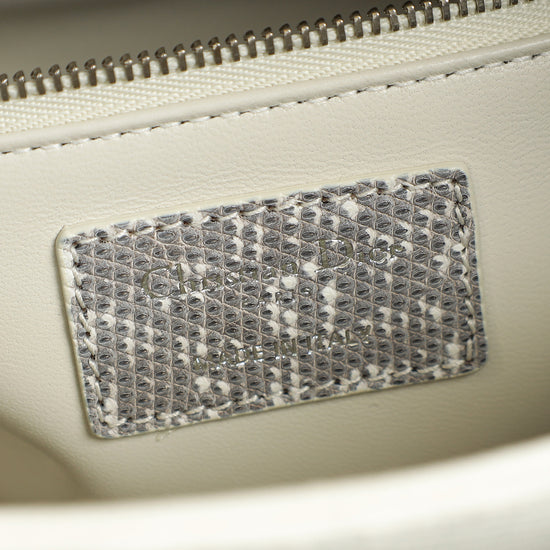 Christian Dior White Ombre Lizard Lady Dior Small Bag