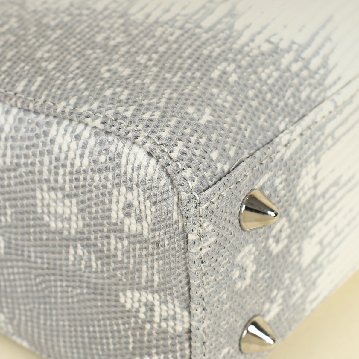 Christian Dior White Ombre Lizard Lady Dior Small Bag
