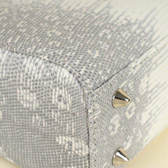 Christian Dior White Ombre Lizard Lady Dior Small Bag