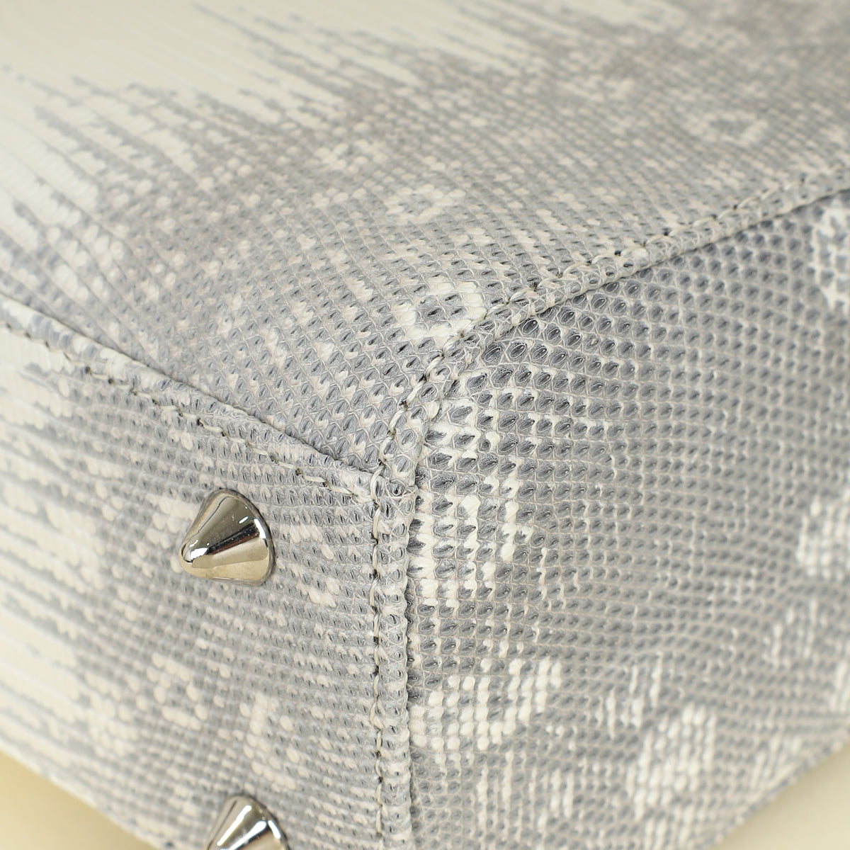 Christian Dior White Ombre Lizard Lady Dior Small Bag