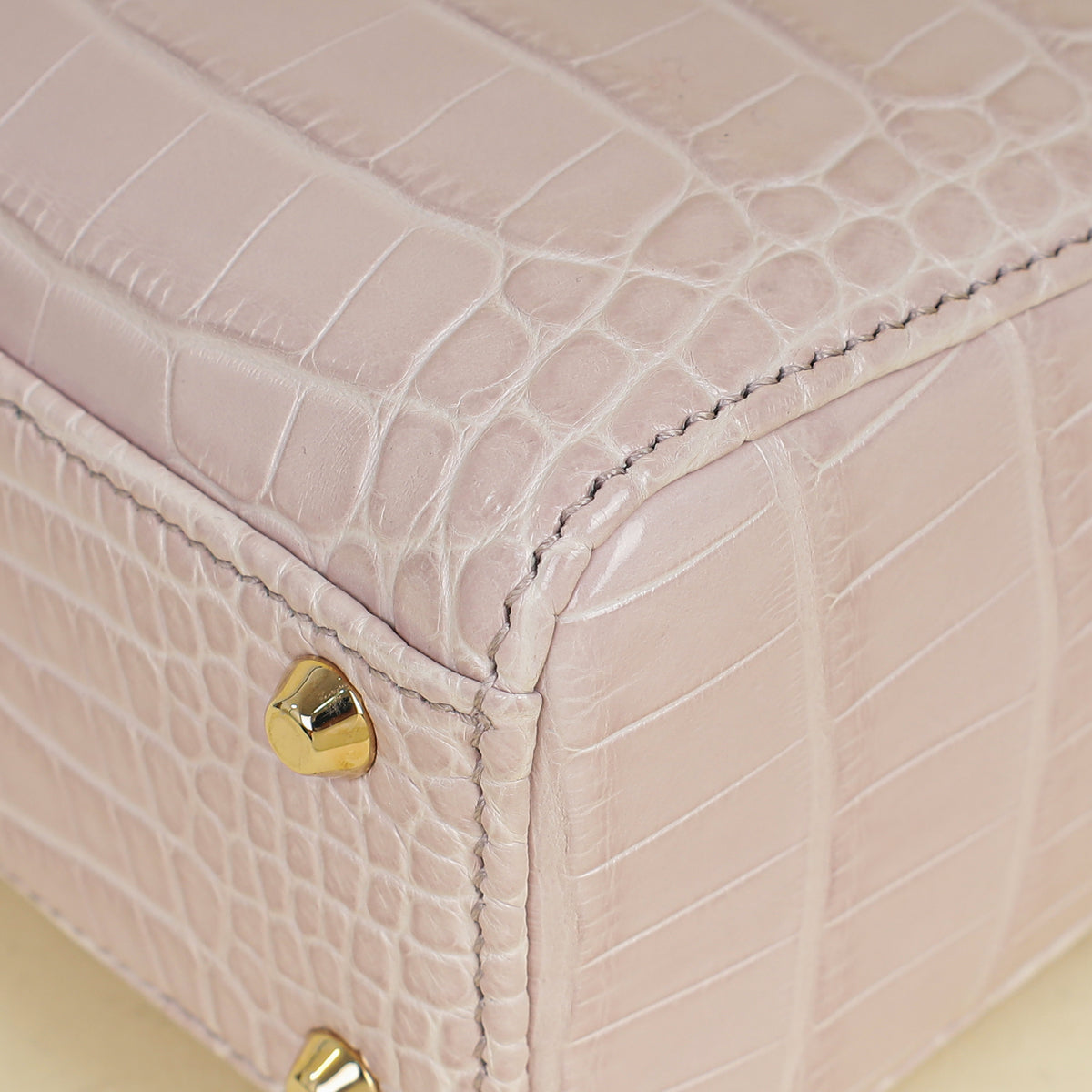 Christian Dior Lilac Lady Dior Mini Alligator Mississippiensis Crystal Bag