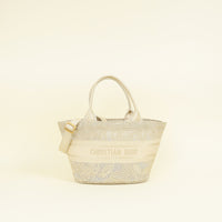 Christian Dior Light Gold Hat Basket Gradient Butterflies Bag