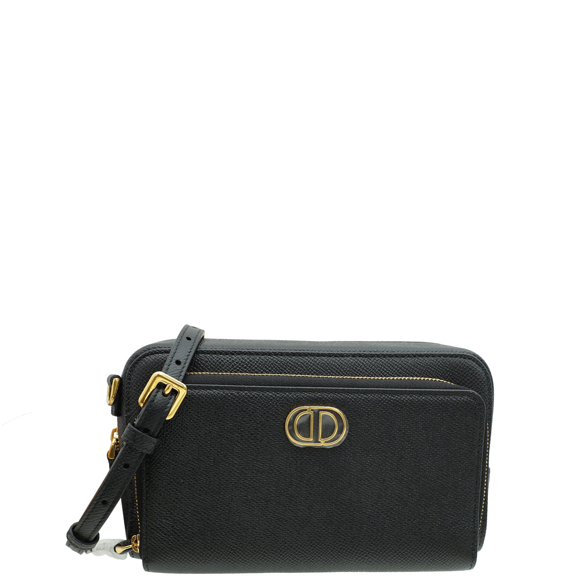 Christian Dior Black Caro Double Pouch-Christian Dior-THE CLOSET