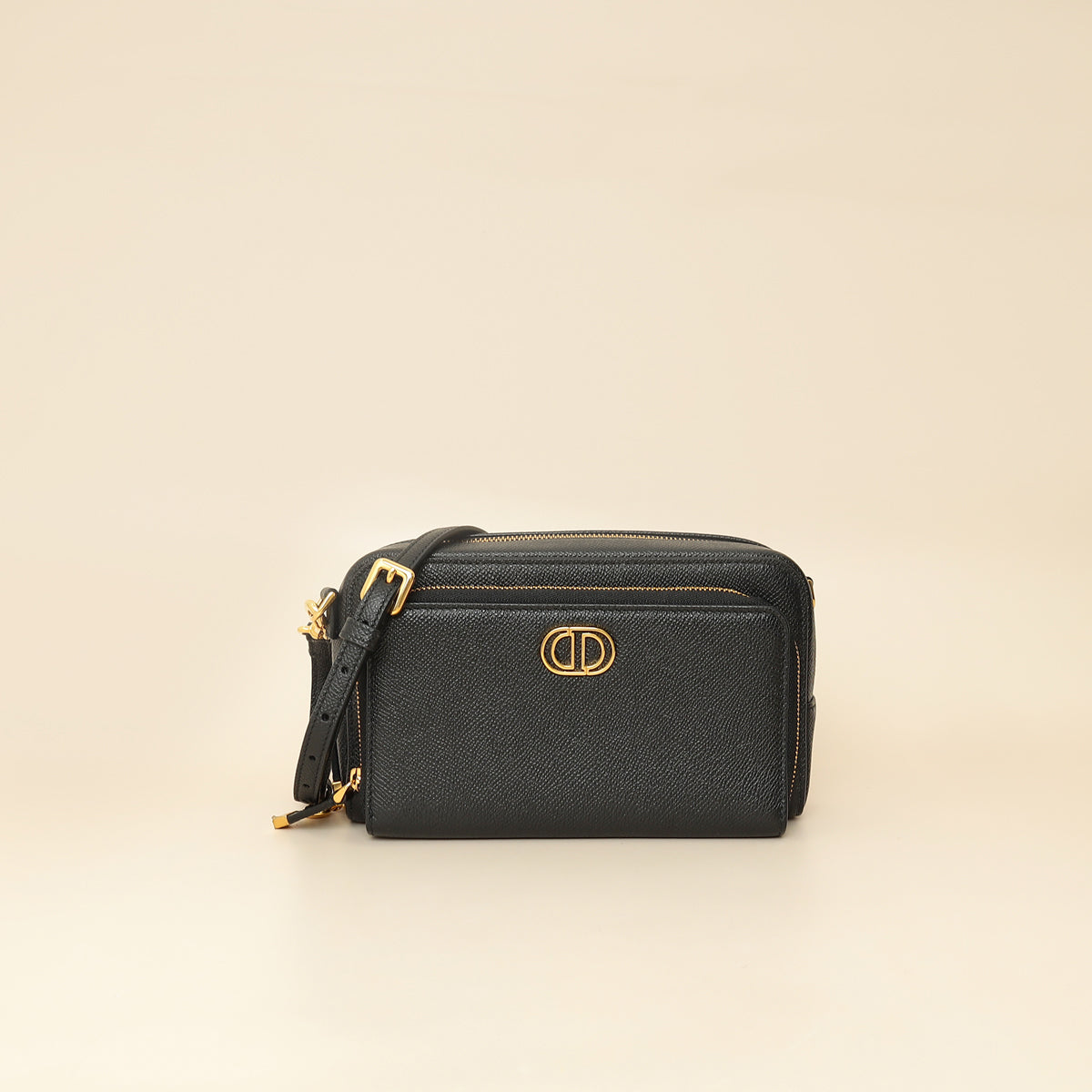 Christian Dior Black Caro Double Pouch Camera Bag-Christian Dior-THE CLOSET