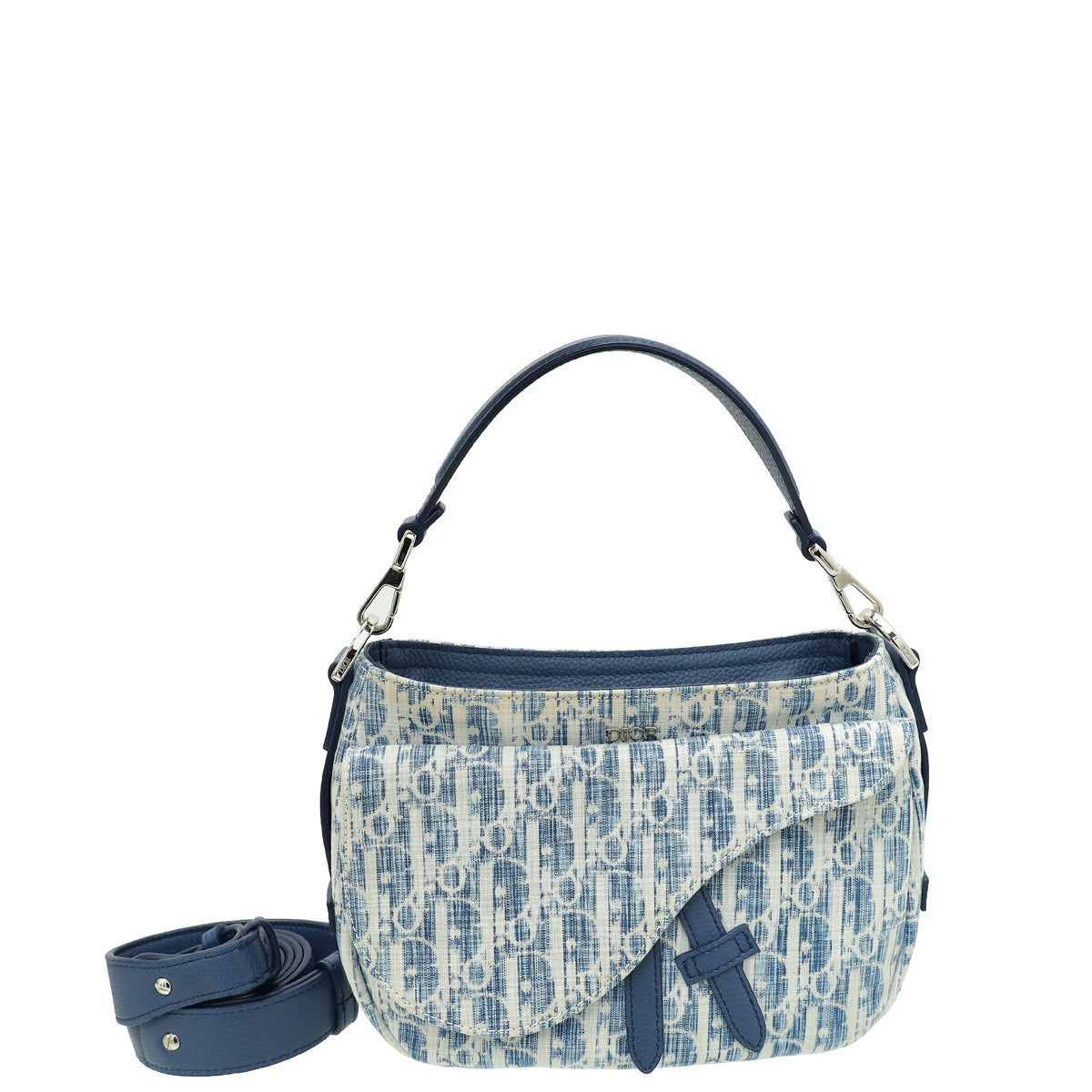 Christian Dior Blue Denim Oblique Soft Saddle Kasuri Mini Bag-Christian Dior-THE CLOSET