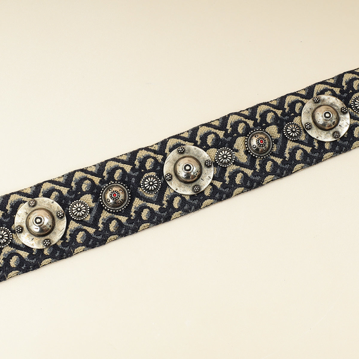 Christian Dior Navy Blue Signature Dior Vintage Oblique Medallion Bag Strap-Christian Dior-THE CLOSET