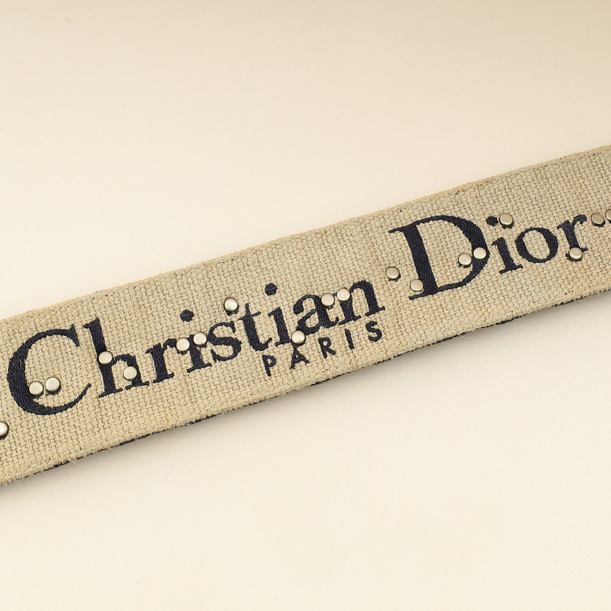 Christian Dior Navy Blue Signature Dior Vintage Oblique Medallion Bag Strap-Christian Dior-THE CLOSET
