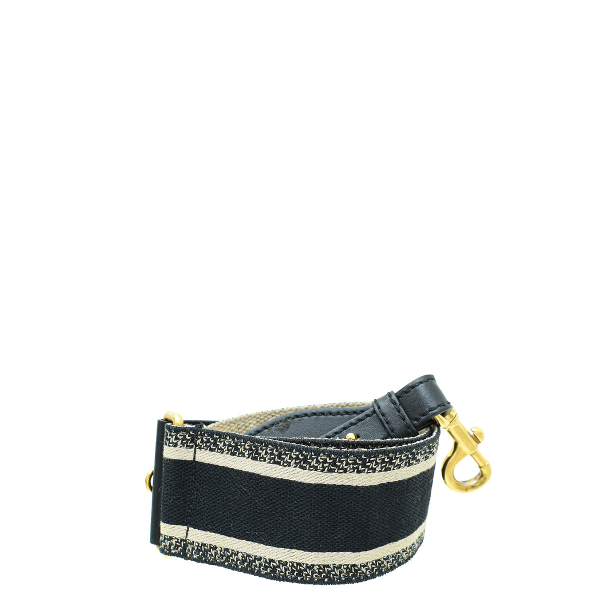 Christian Dior Black CHRISTIAN DIOR' Embroidery Wide Shoulder Strap-Christian Dior-THE CLOSET