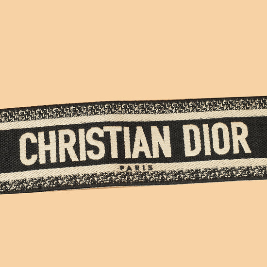 Christian Dior Black Embroidery 6cm Shoulder Strap-Christian Dior-THE CLOSET
