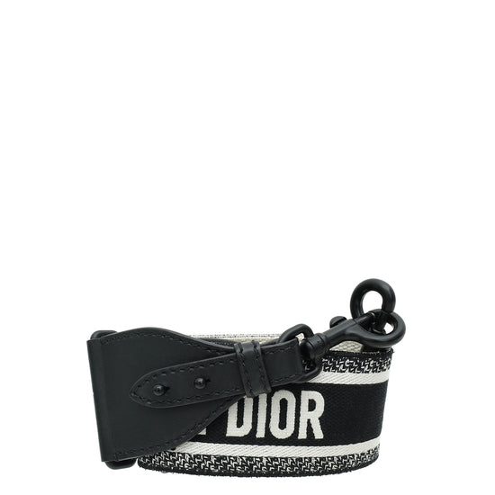 Christian Dior Bicolor Christian Dior Paris Embroidery Shoulder Strap