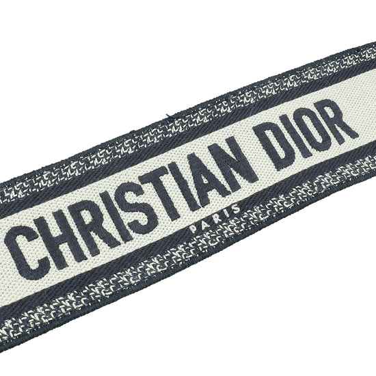 Christian Dior Bicolor Toile de Jouy Embroidery Adjustable Shoulder Strap