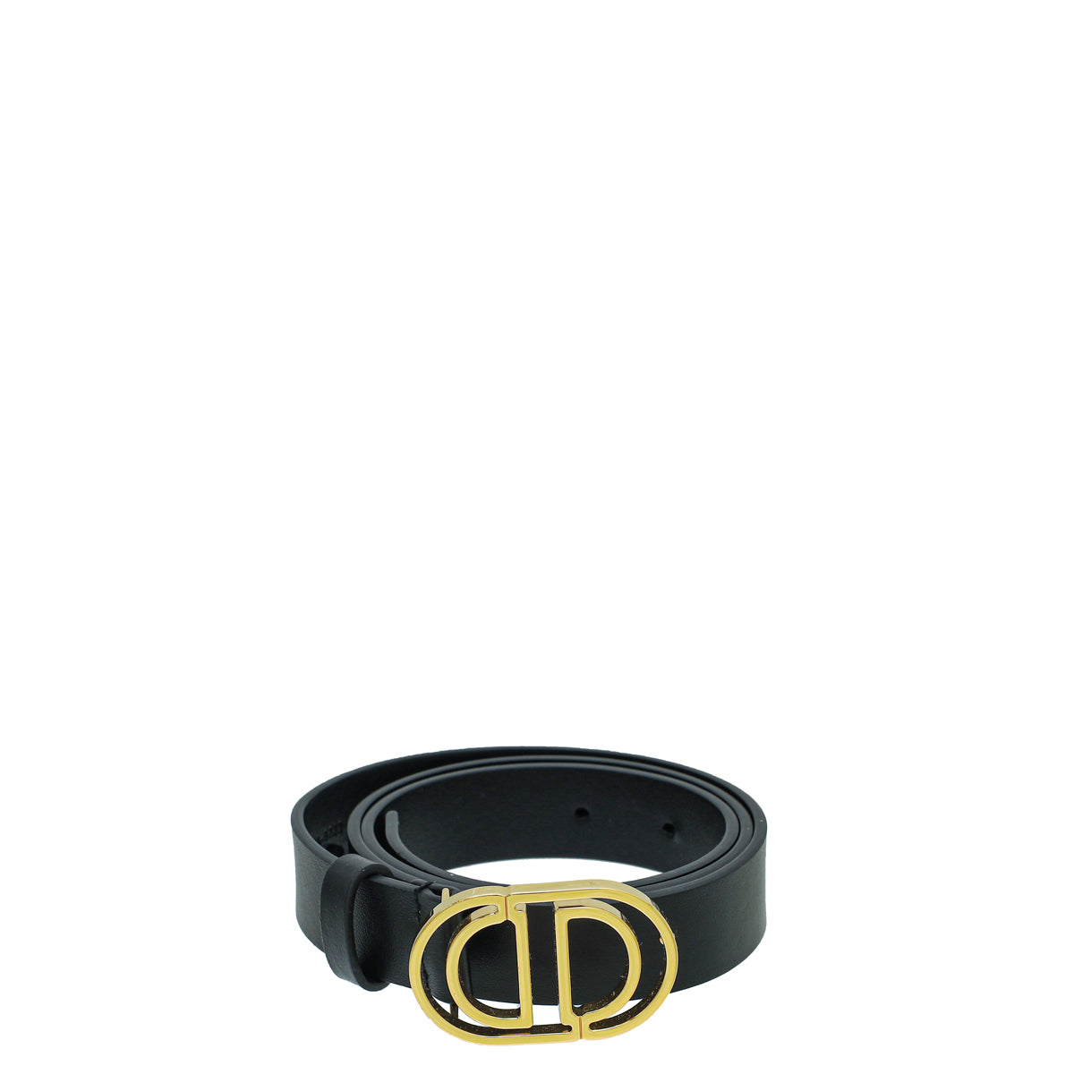 Christian Dior Black CD Cut Out 25mm Belt-Christian Dior-THE CLOSET