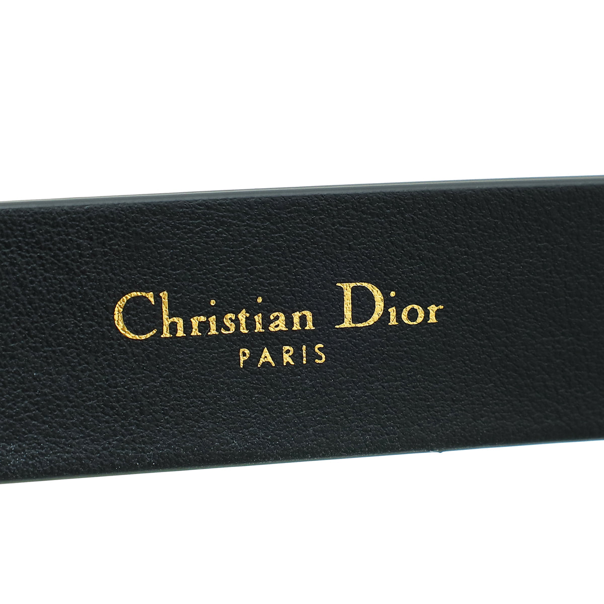 Christian Dior Black CD Cut Out Buckle 25mm Belt