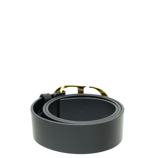 Christian Dior Black 30 Montaigne 35mm Belt