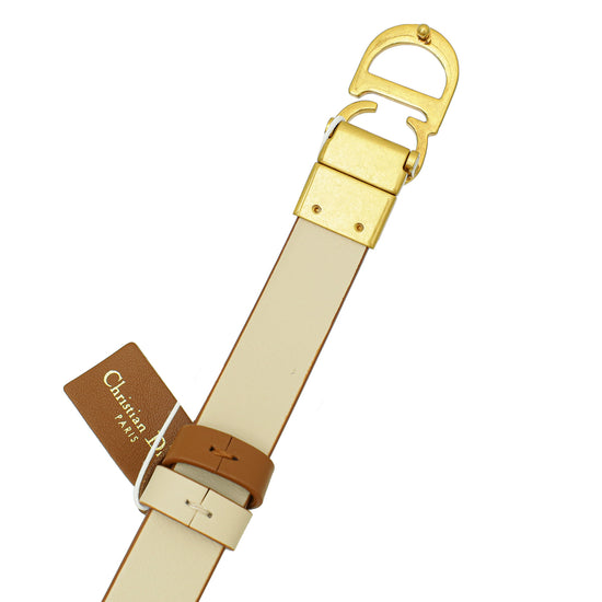 Christian Dior Bicolor Saddle Reversible 20mm Belt