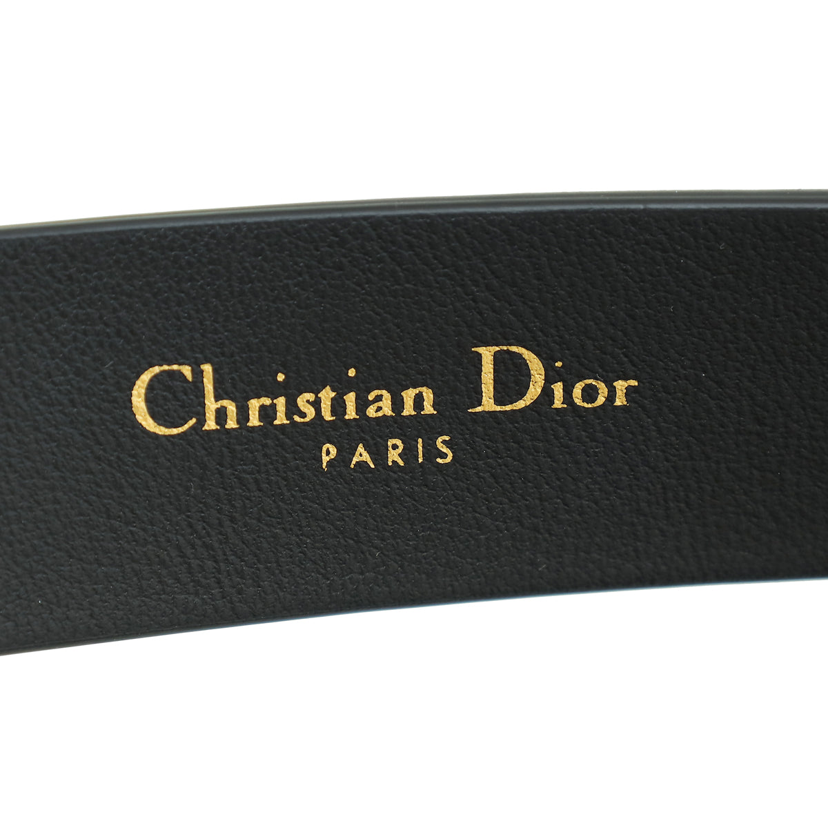 Christian Dior Black CD Cut Out 24mm Belt