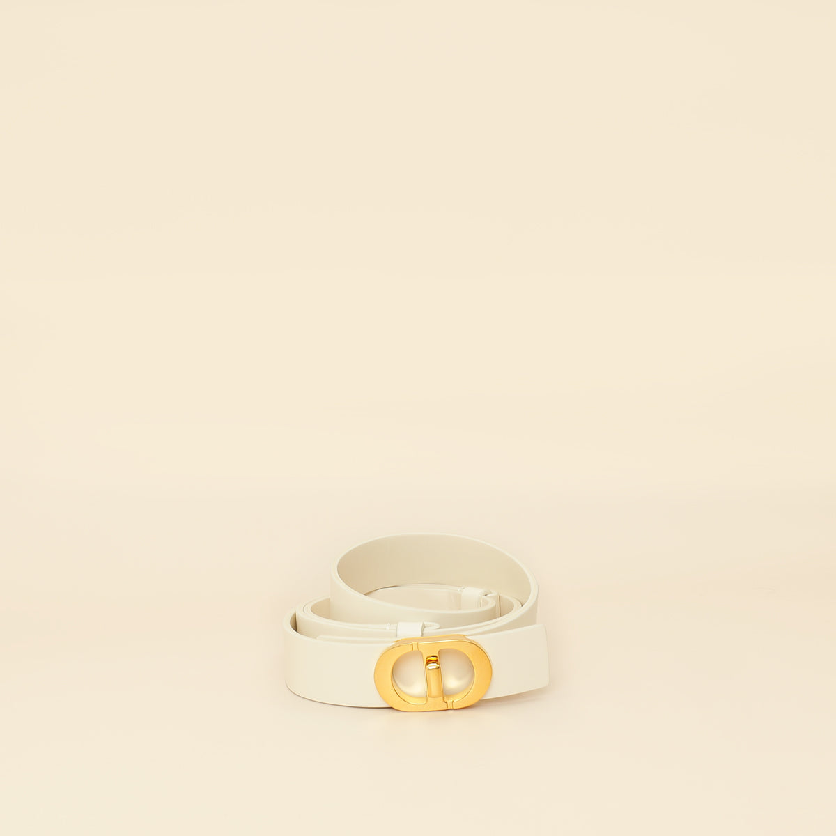 Christian Dior White 30 Montaigne Avenue Belt-Christian Dior-THE CLOSET