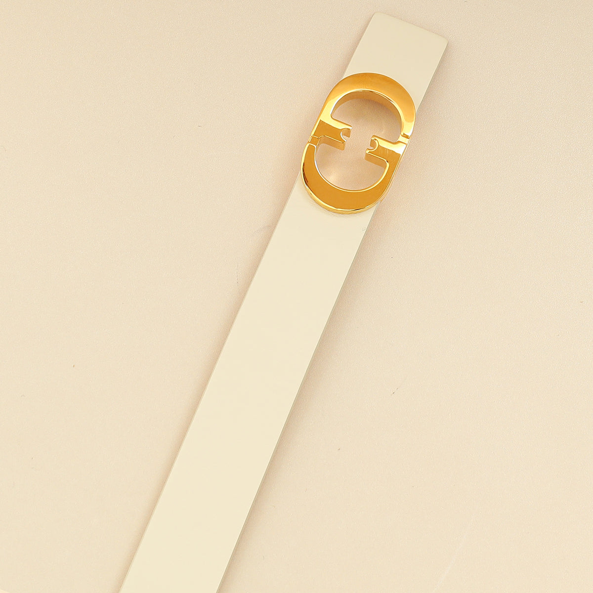 Christian Dior White 30 Montaigne Avenue Belt-Christian Dior-THE CLOSET