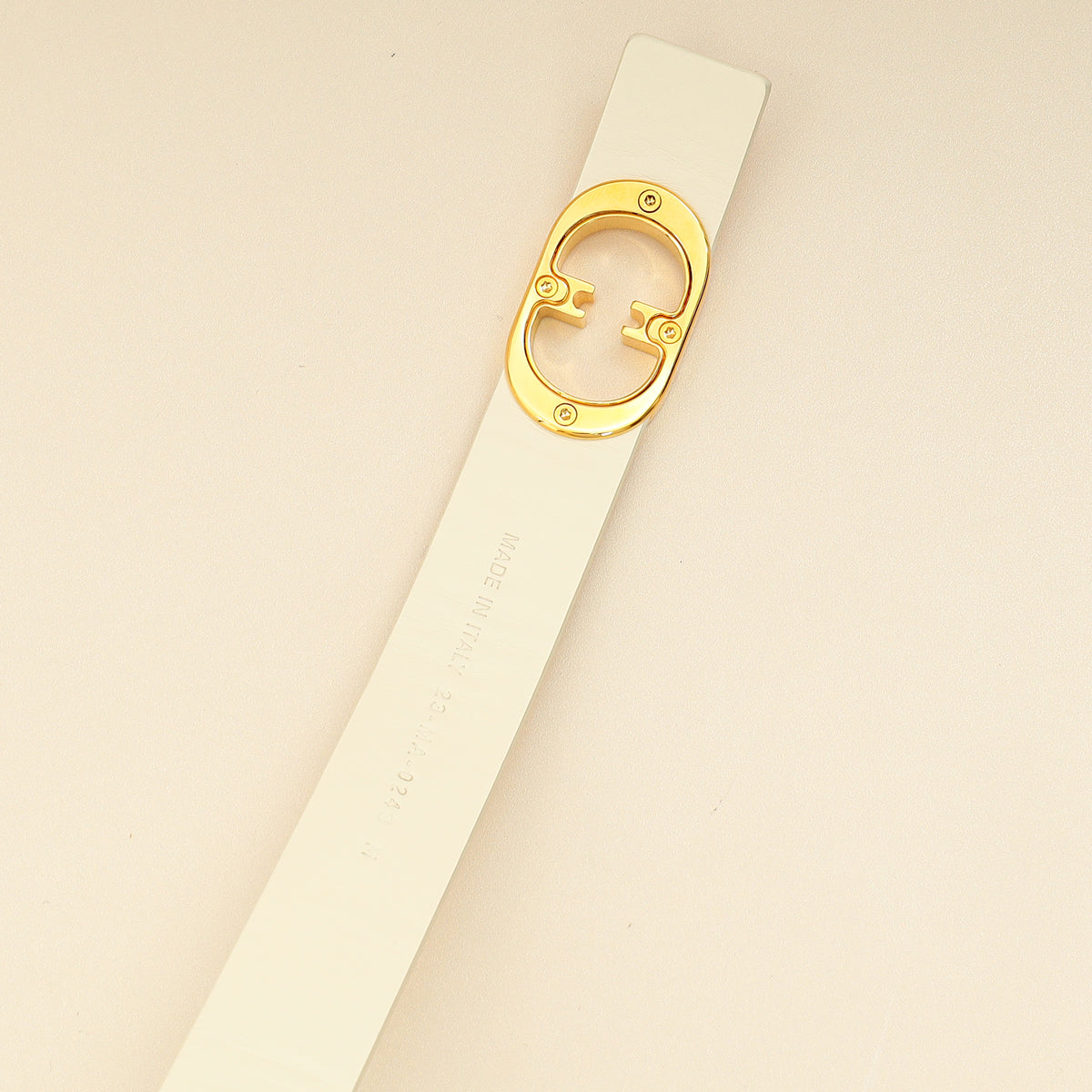 Christian Dior White 30 Montaigne Avenue Belt-Christian Dior-THE CLOSET