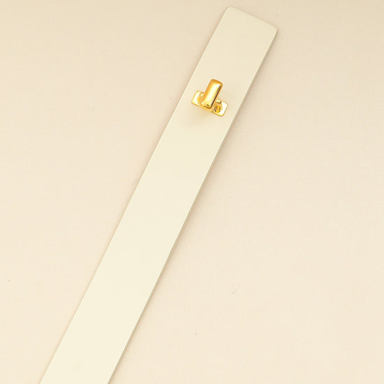 Christian Dior White 30 Montaigne Avenue Belt-Christian Dior-THE CLOSET