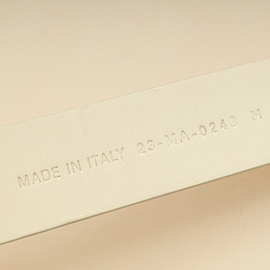 Christian Dior White 30 Montaigne Avenue Belt-Christian Dior-THE CLOSET