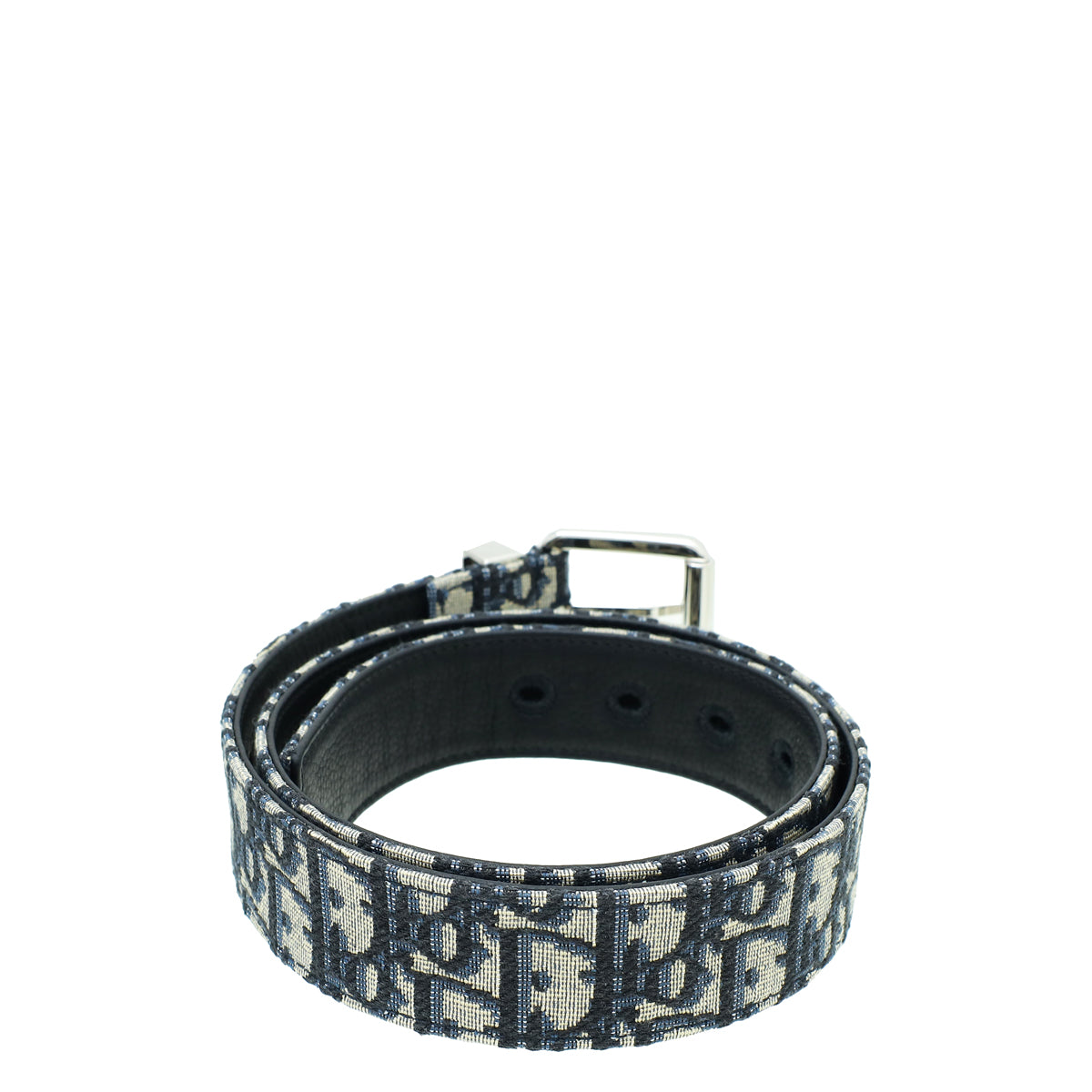 Christian Dior Navy Blue Oblique 35mm Belt-Christian Dior-THE CLOSET