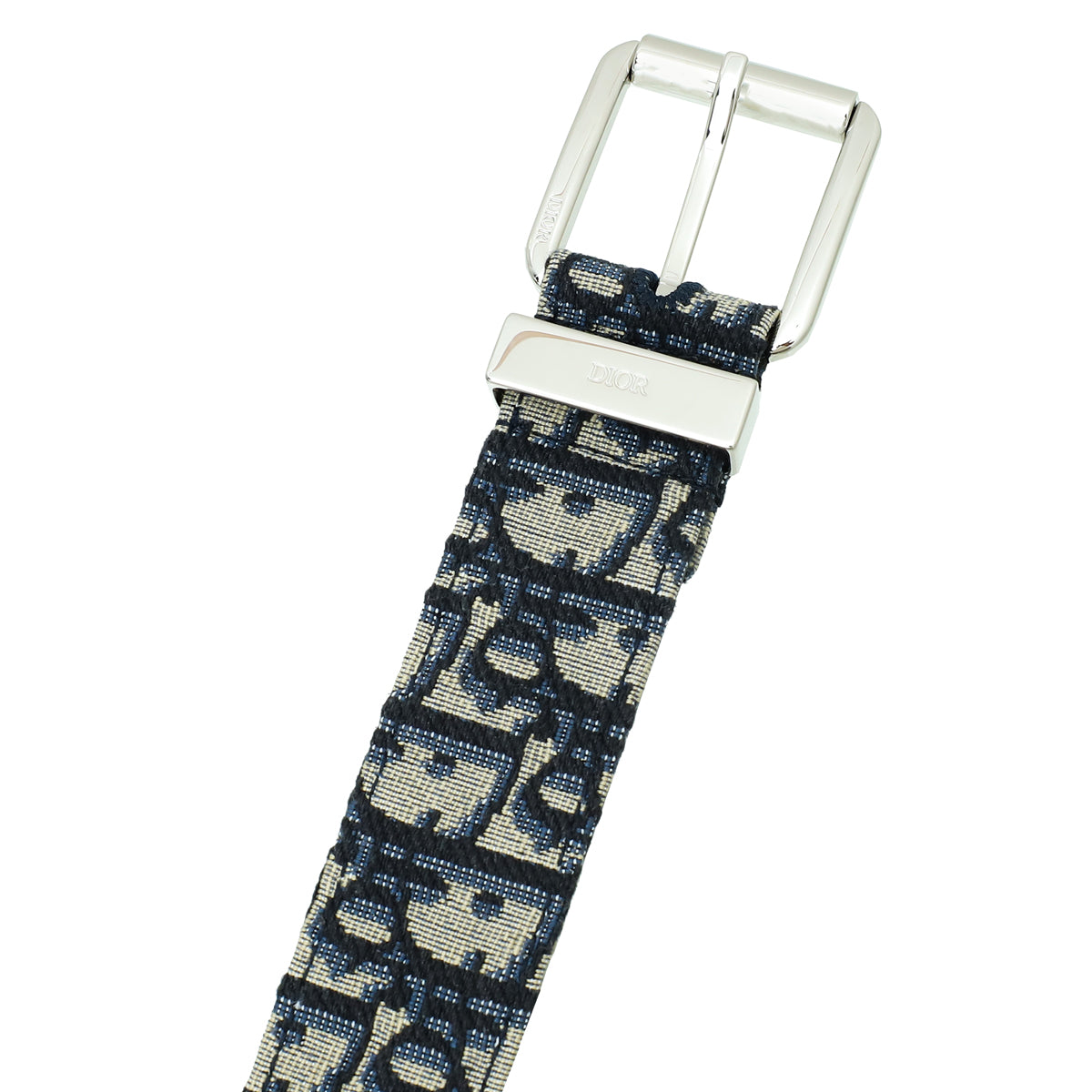 Christian Dior Navy Blue Oblique 35mm Belt