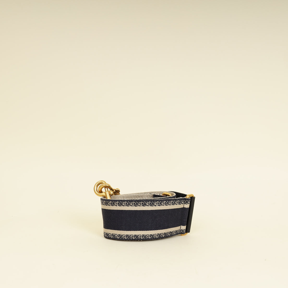 Christian Dior Black Christian Dior Paris Embroidery Shoulder Strap-Christian Dior-THE CLOSET