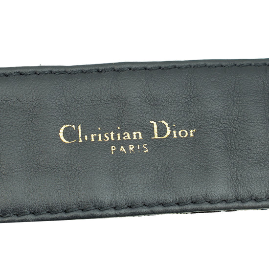 Christian Dior Navy Blue Oblique 30 Montaigne 35mm Belt