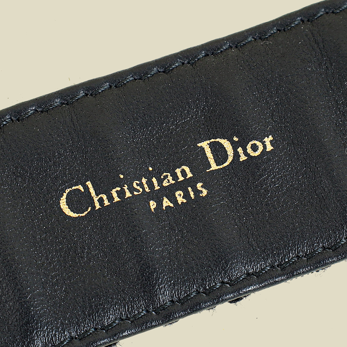 Christian Dior Navy Blue Oblique Diorquake 35mm Buckle Belt