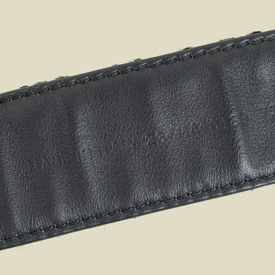 Christian Dior Navy Blue Oblique Diorquake 35mm Buckle Belt