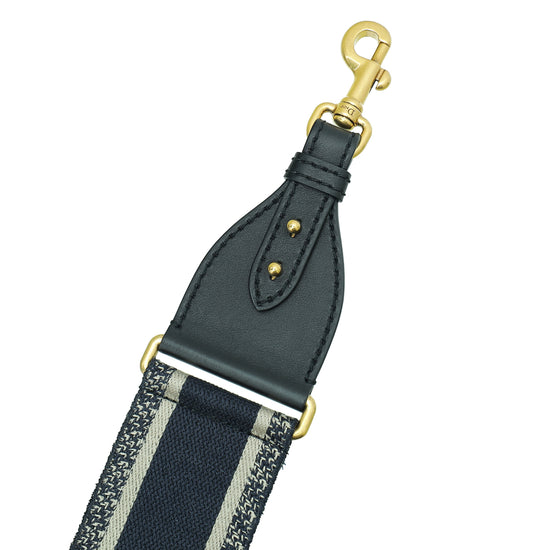 Load image into Gallery viewer, Christian Dior Navy Blue Embroidery Bag Strap
