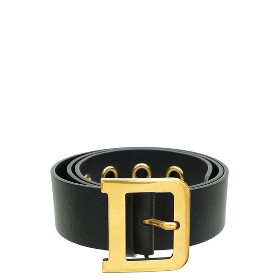 Christian Dior Black Diorquake 35mm Belt