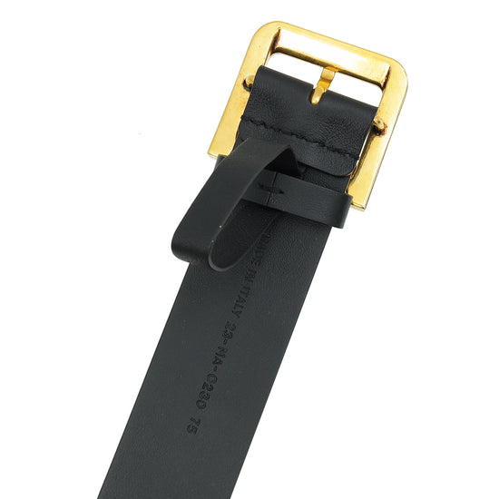 Christian Dior Black Diorquake 35mm Belt