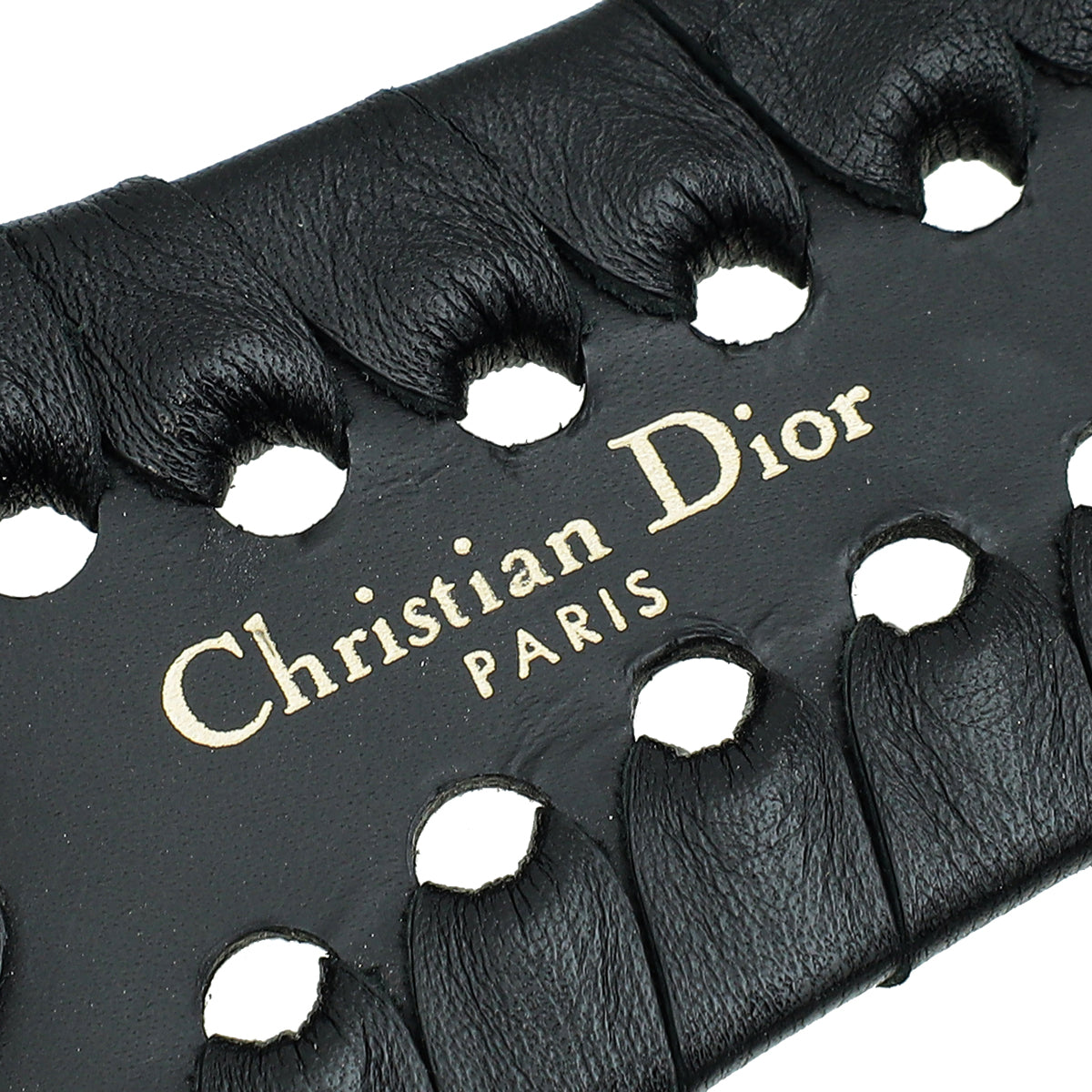 Christian Dior Black Braided 30 Montaigne Waist Belt