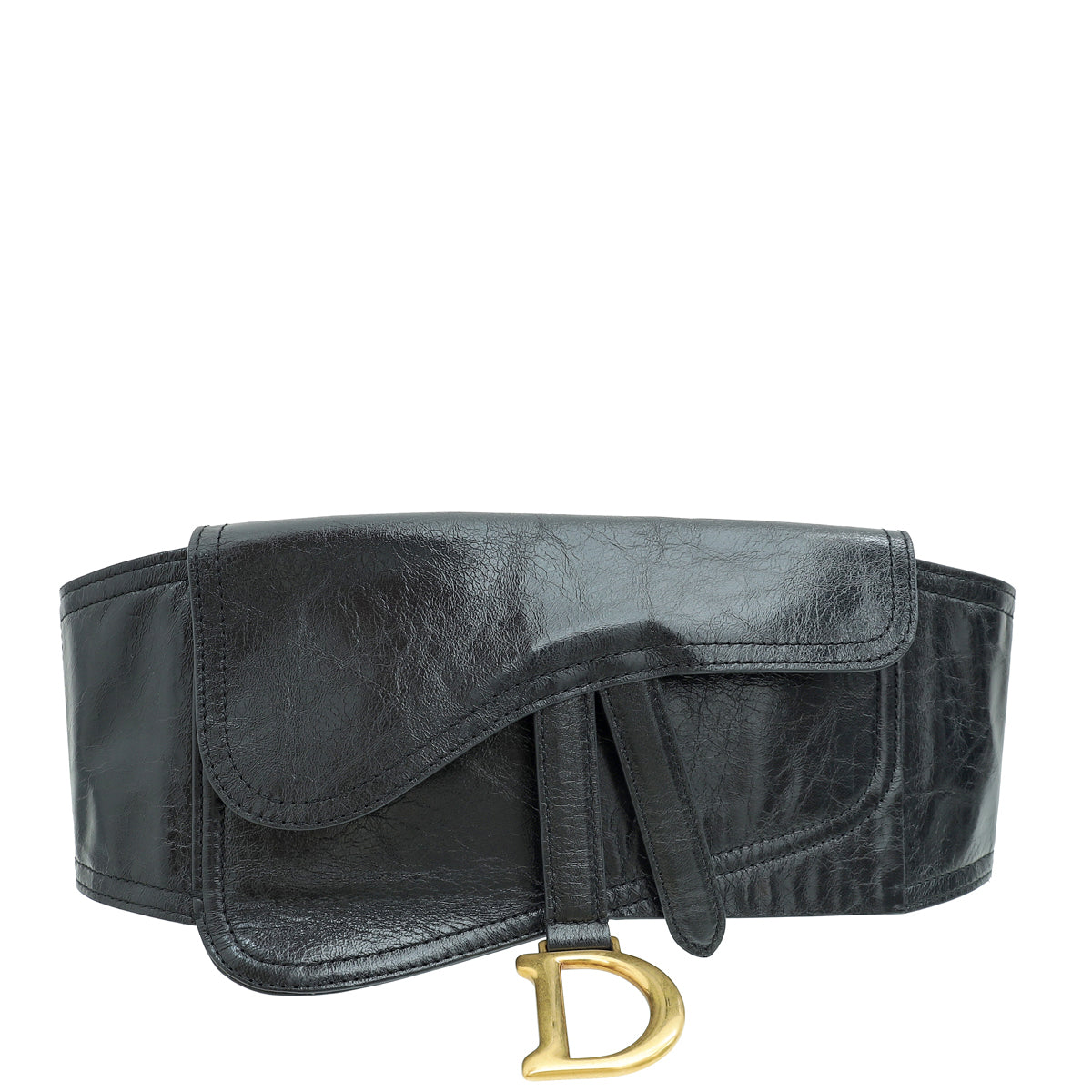 Christian Dior Black Saddle Belt Bag