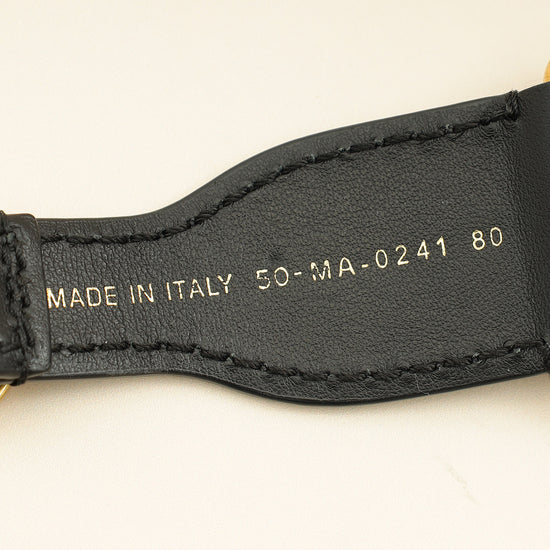 Christian Dior Navy Blue Jacquard Logo Oblique CD Waist Belt-Christian Dior-THE CLOSET