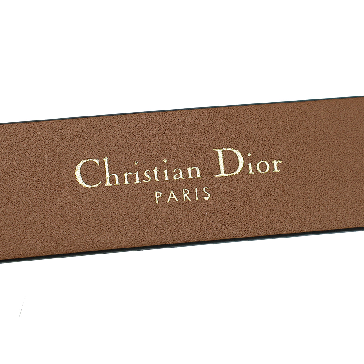 Christian Dior Brown CD Saddle Belt
