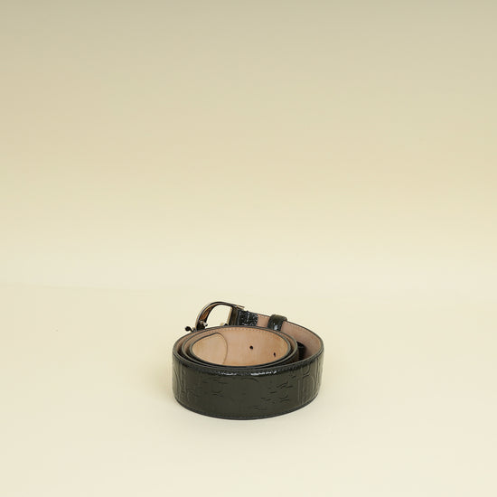 Christian Dior Dark Green Embossed Belt