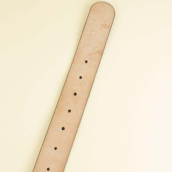 Christian Dior Dark Green Embossed Belt