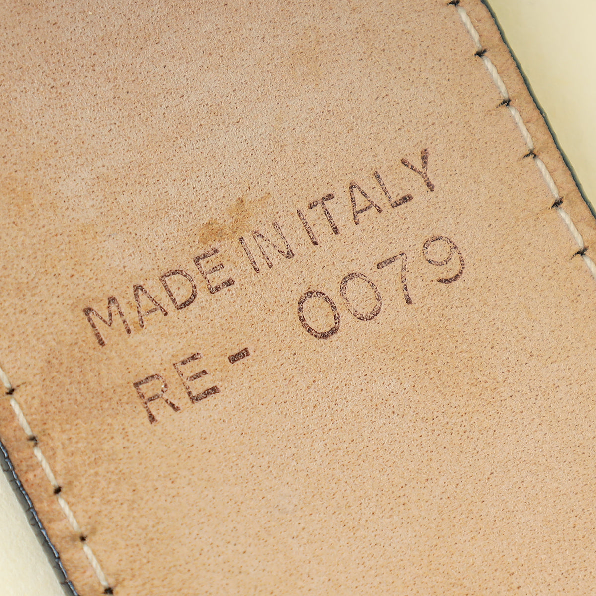 Christian Dior Dark Green Embossed Belt