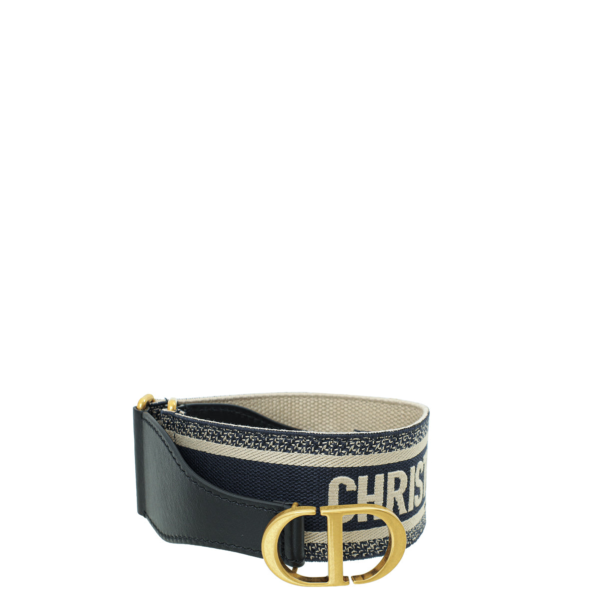 Christian Dior Bicolor Jacquard Logo Oblique CD Waist Belt