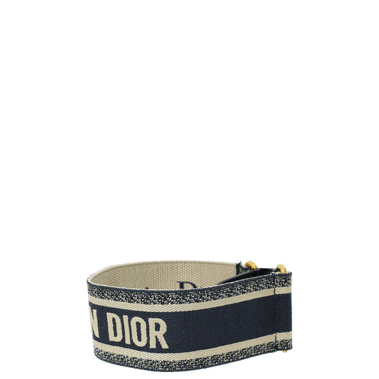 Christian Dior Bicolor Jacquard Logo Oblique CD Waist Belt