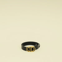 Christian Dior Black 30 Montaigne Cut Out CD Belt